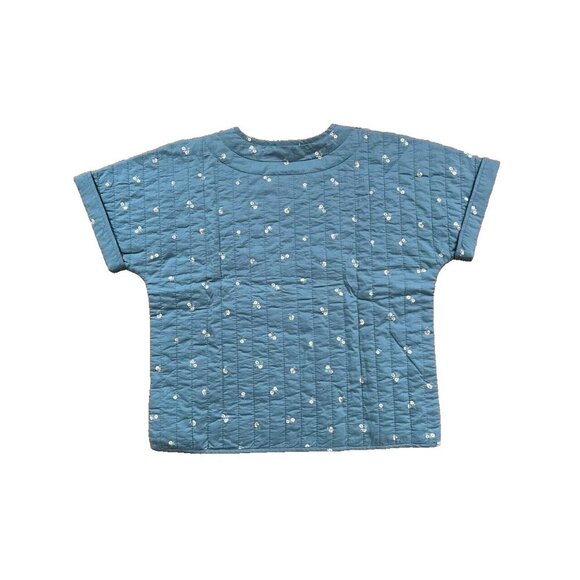 Madewell Quilted Button Shoulder Top in Amie Floral summer breeze S A000564 - Picture 10 of 12